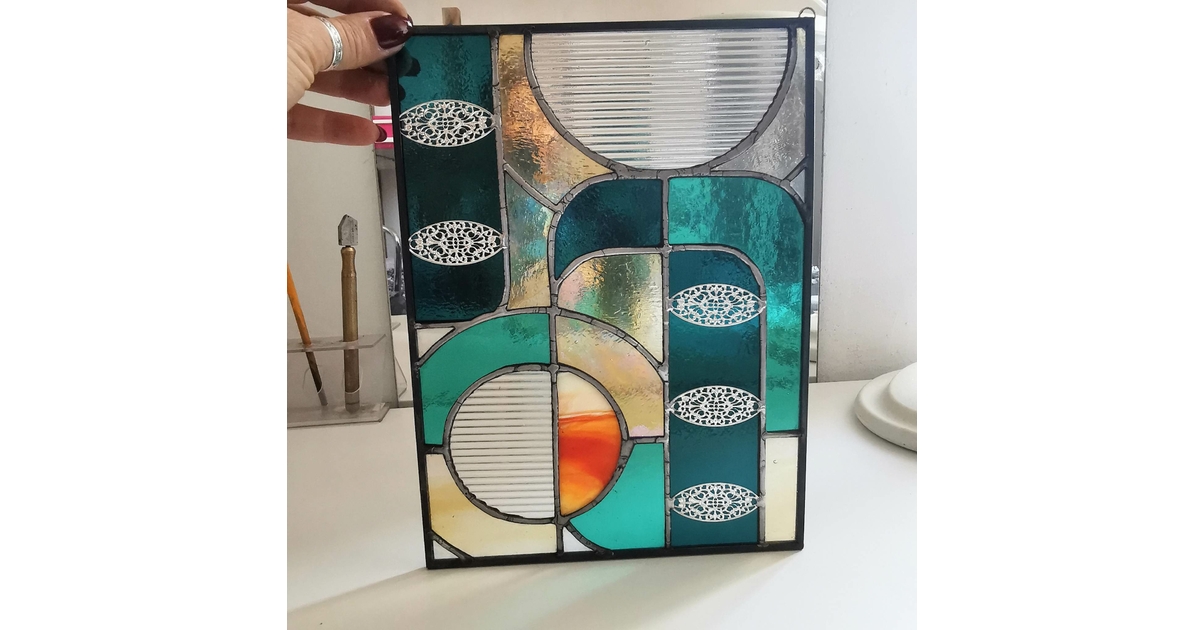 Patron vitrail Tiffany "Gatsby" Artdeco_PRODUIT DIGITAL - VITRAUX